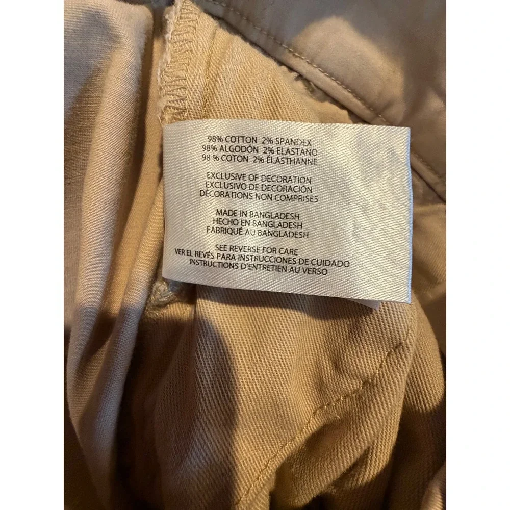 NWT Gap Mens Flat Front Shorts Khaki Tan Stretch Cotton Chino Size 40 Golf Prep